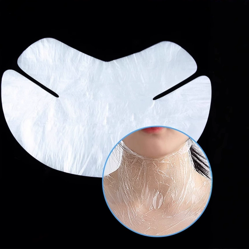 Cosmetic neck mask, plastic face mask, transparent compress for face, for beauty salons