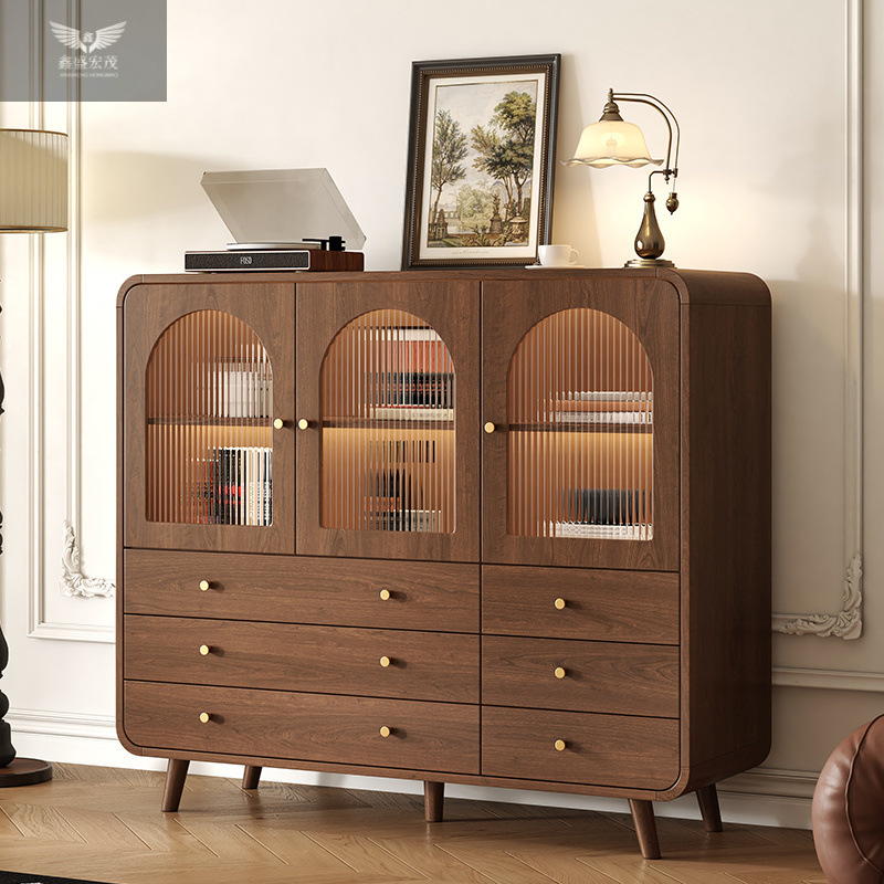 Gabinete lateral de comedor de estilo retro, sala de estar, TV, gabinete lateral, gabinete de almacenamiento contra la pared, gabinete de almacenamiento, dormitorio, almacenamiento al final de la cama, gabinete bajo