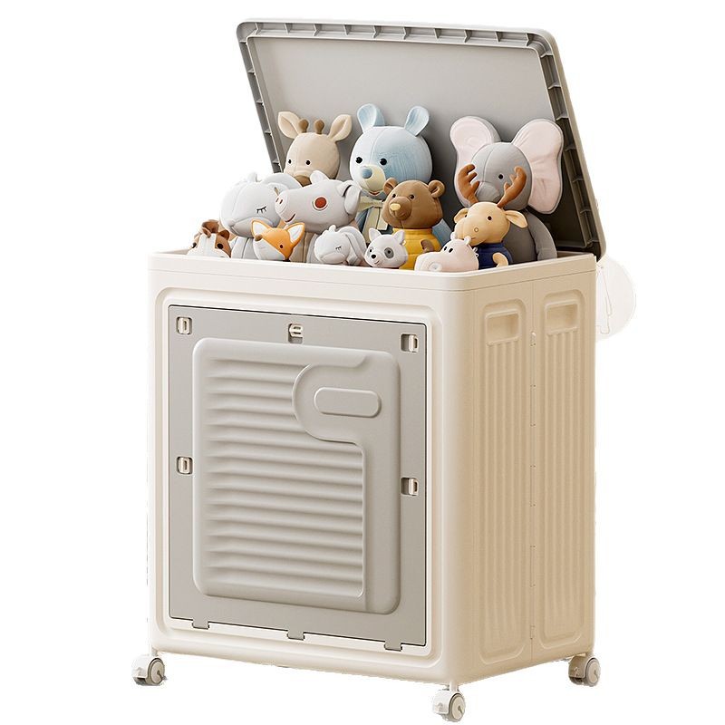 Caja de almacenamiento de juguetes, canasta de almacenamiento, tapa abatible, caja de almacenamiento engrosada de gran capacidad, caja de almacenamiento de cubo de almacenamiento de muñecas para niños domésticos