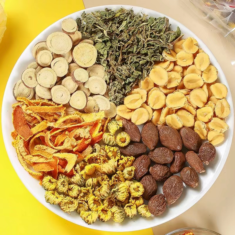 Fat Sea Monk Fruit Chrysanthemum Health Tea for Smokers with Throat Inflammation, Tea Bags for Cough Relief and Clearing/Bronchial Moisturizing/Throat Moisturizing