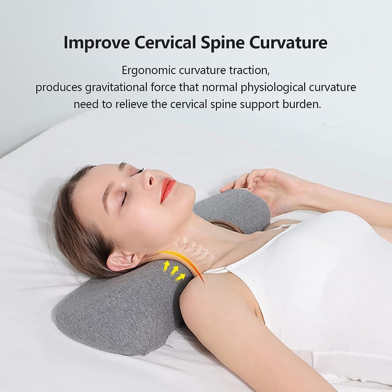 Cross-Border Unisex Cervical Spine Pillow Slow Rebound Memory Foam Neck Support Pillow Spine Correction Supine Sleep Aid Single Pillow