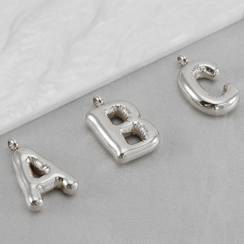 9g Weight Pendant Jewelry Making Type 1 Piece Stainless Steel Letter Pendant