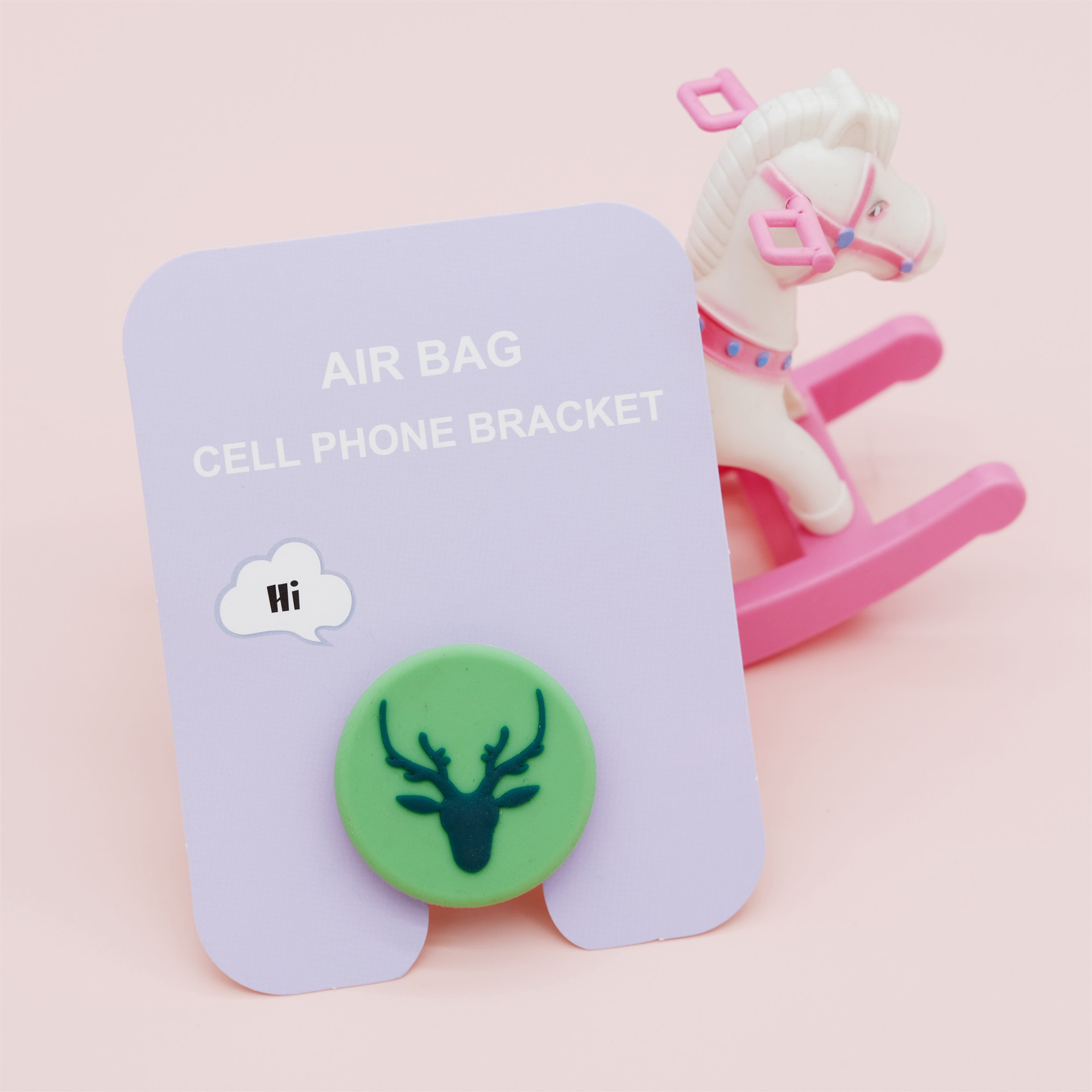 Airbag de dibujos animados soporte de teléfono móvil retráctil creativo personalizado escritorio plegable adhesivo perezoso soporte pequeño multifuncional