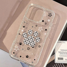 适用iPhone17promax星星爪爪闪钻壳苹果16高级感15小众12大孔防摔