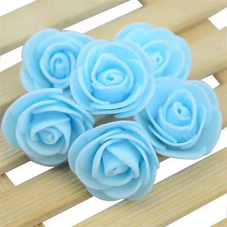 Light blue foam rose