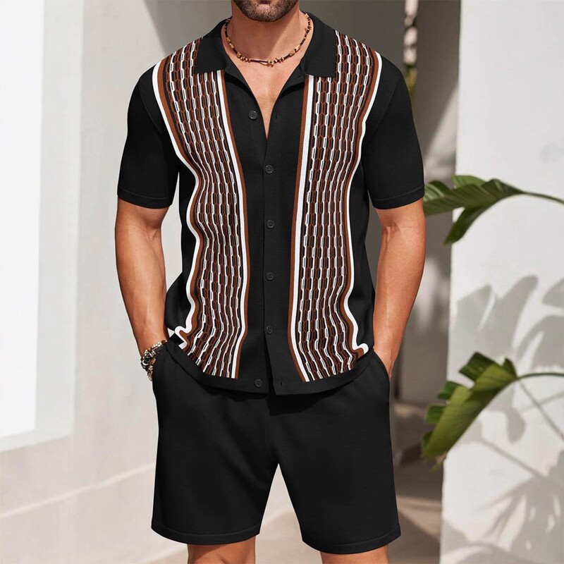Cross-Border Hawaiian Short-Sleeved Shirts, European and American Men's Clothing, Men's Spring New 3D Printed Shirts, Shorts, Vests Wholesale