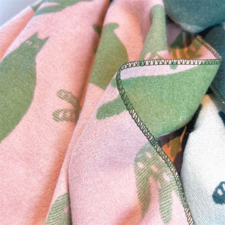 Autunno e inverno nuovo gatto colorato carino ragazza studentessa caldo scialle sciarpa di alta qualità grande 666_voghion.com