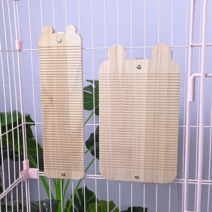 Fixed Solid Wood Cat Scratching Board for Cat Cage, Tung Wood Grinding Claw Venting and Hair Rubbing Cat Toy Durable, Wear-resistant and Not Easy to Drop Scraps