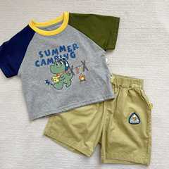 【輕戶外】嘟嘟家寶寶短袖短褲T恤夏季卡通兒童體恤夏裝男童上衣