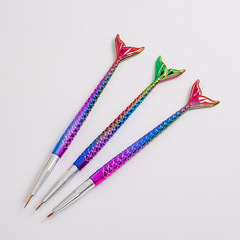 Nail art pens, mermaid style, 3-piece set, string pens, painted pens, carved pens, manicure brushes, manicure brushes wholesale