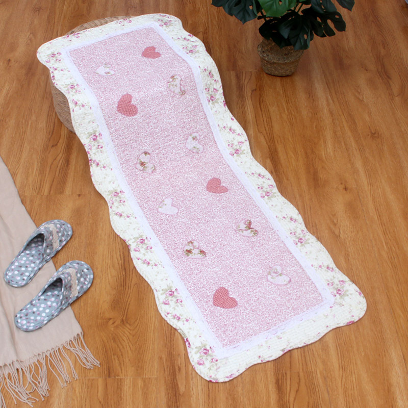 Korean Cotton Bedside Mat, Door Mat, Fabric Quilted Anti-Slip Patchwork Living Room Mat [Small Wholesale]