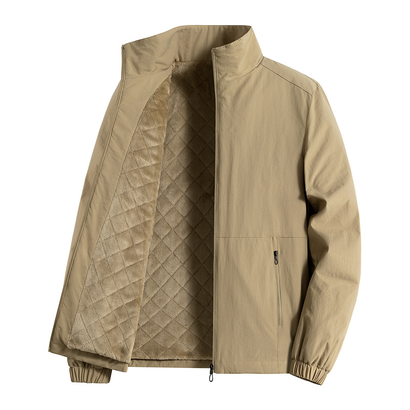Transfronterizos de chaqueta para hombres otoño y invierno grueso de cuello vertical chaqueta a prueba de viento ocio al aire libre ropa deportiva de estilo americano