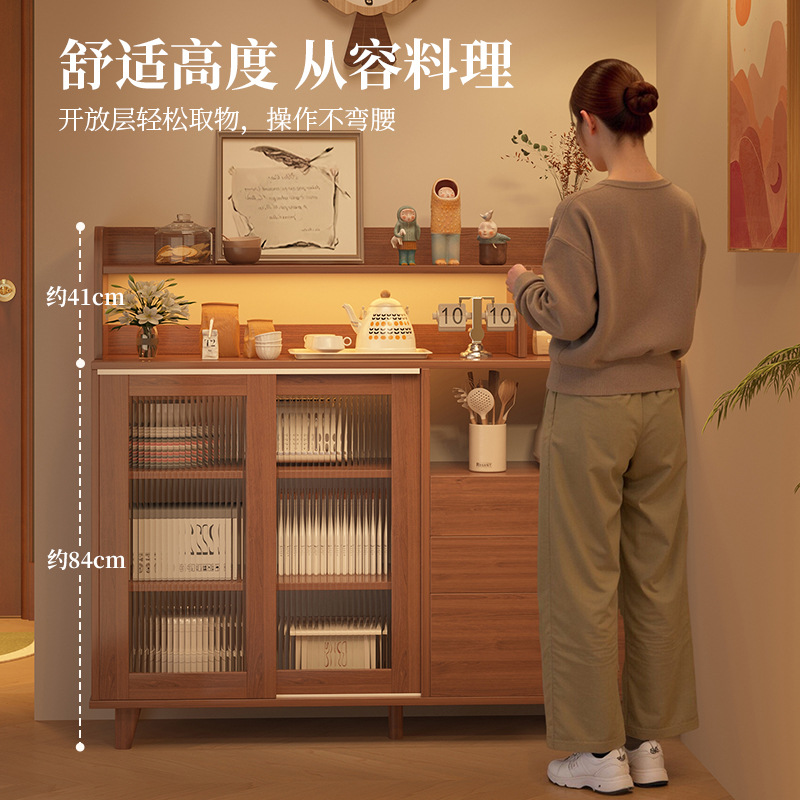 armario de comedor contra la pared armario de almacenamiento integrado armario de almacenamiento armario de té armario de núcleo de madera sólida sala de estar armario lateral armario de cocina
