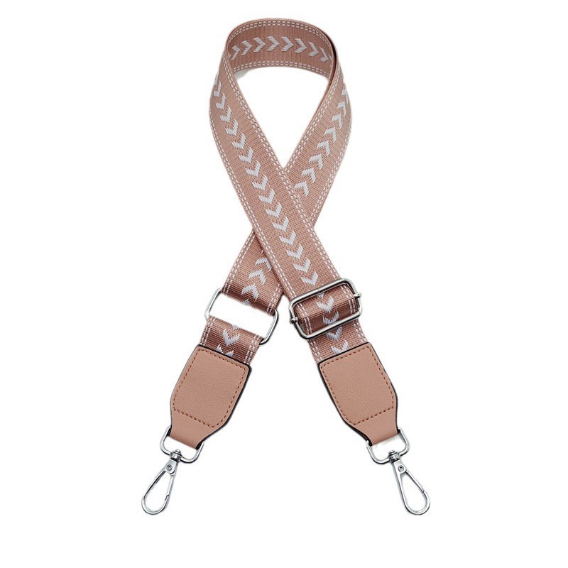 Pink powder with silver leather hook