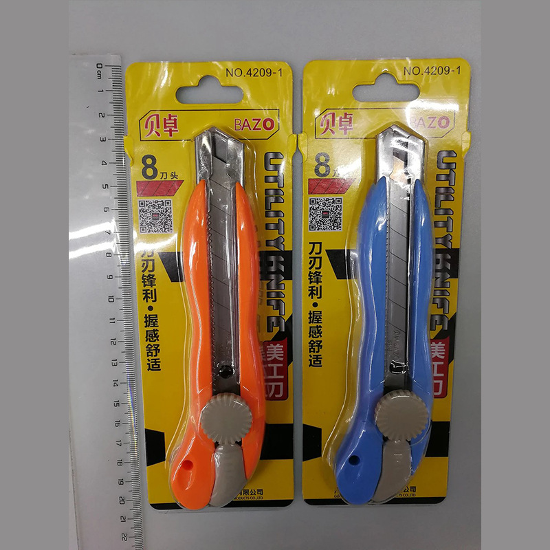 Fabricantes al por mayor cuchillo de acero al carbono cuchillo de acero inoxidable cuchillo de papel pintado afilado cuchillo de cortador de papel herramientas de oficina