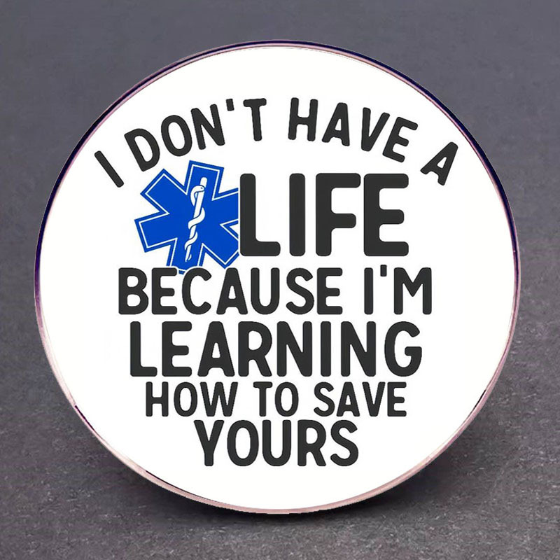 생명 핀 배지 금속 합금 배지 액세서리의 생명을 구하는 방법 브로치 스타 배우기