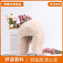 雷锋帽护耳帽厂家批发秋毛绒帽冬季户外保暖仿狐狸毛网红雷锋帽