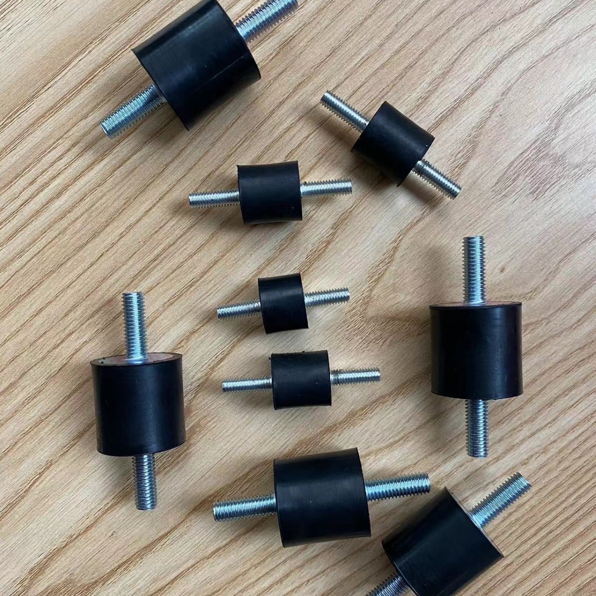 优质橡胶减震螺丝 A级橡胶防震螺杆 双头外螺纹橡胶减震柱M10螺纹
