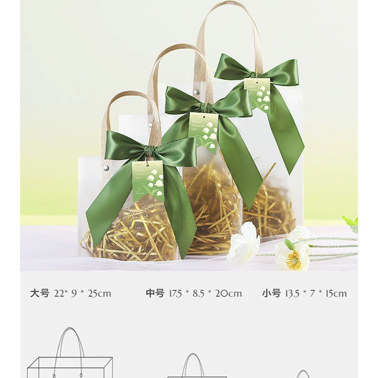 Transparent small linen bag, gift box, pack, Birthday gift