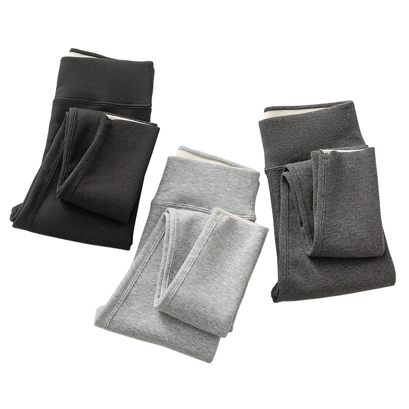 秋冬モデルのベルベットは9分のズボンを厚くして、子供の腰が高くて腹が立って痩せているズボンの外に羊のベルベットのズボンを着ている