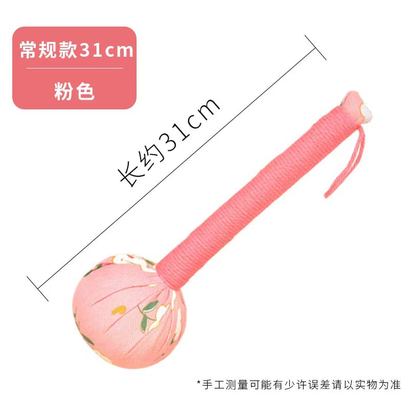 꽃무늬 천 31cm 마사지 망치-핑크