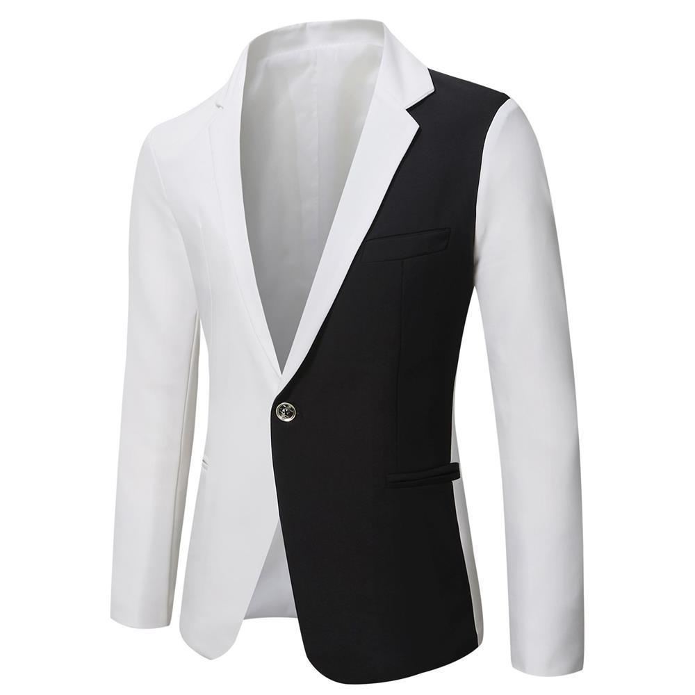 Herren Sakko Color-blocking Stil Für Frühling Und Herbst_voghion.com