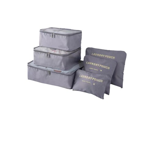 Travel Bag Small 6-Piece Set Oxford Cloth Underwear Bra Organizer Bag Shoe Organizer Bag Six-Piece Set Amazon Cross