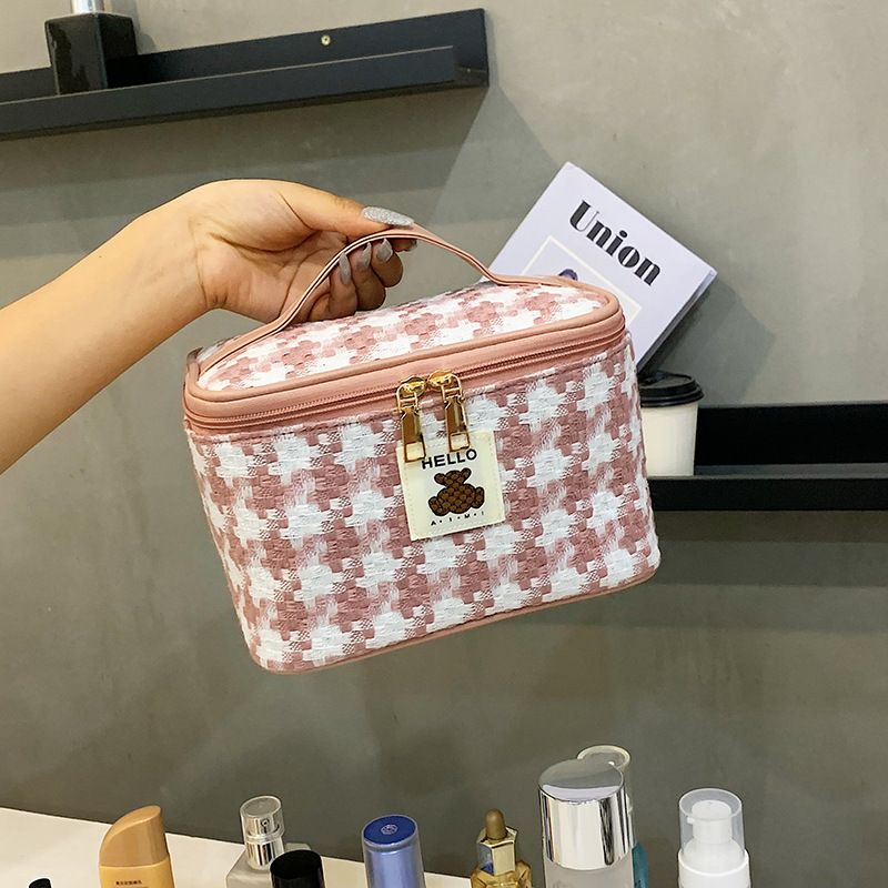 Bolsa de Cosméticos de Alta Gama para Mujer, Estilo 2024, Bolsa de Almacenamiento de Maquillaje Portátil, Bolso Multifuncional de Celebridad de Internet, Venta al por Mayor