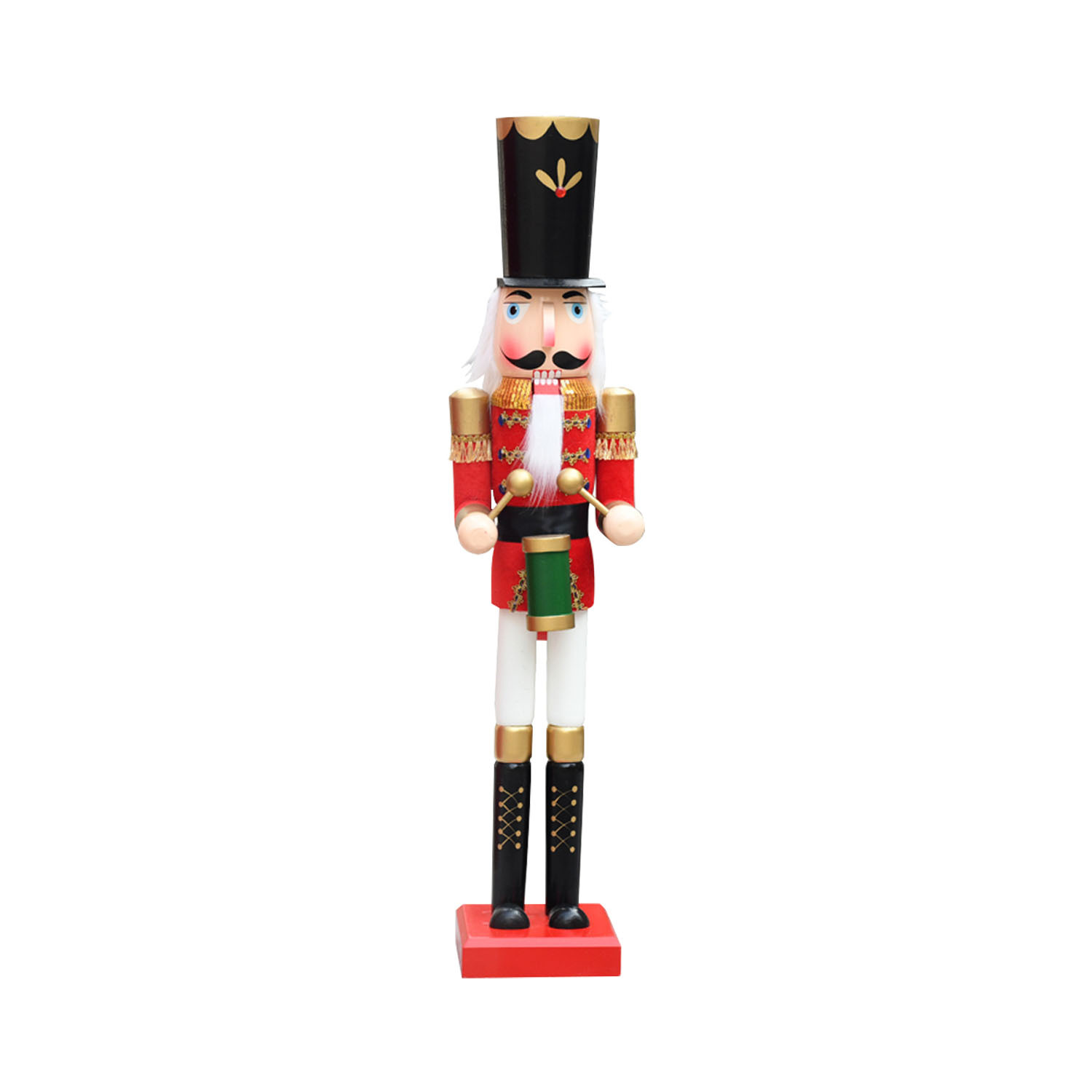 90CM en stock cascanueces marionetas de navidad decoración de la escena del centro comercial rey de nueces artesanías de madera