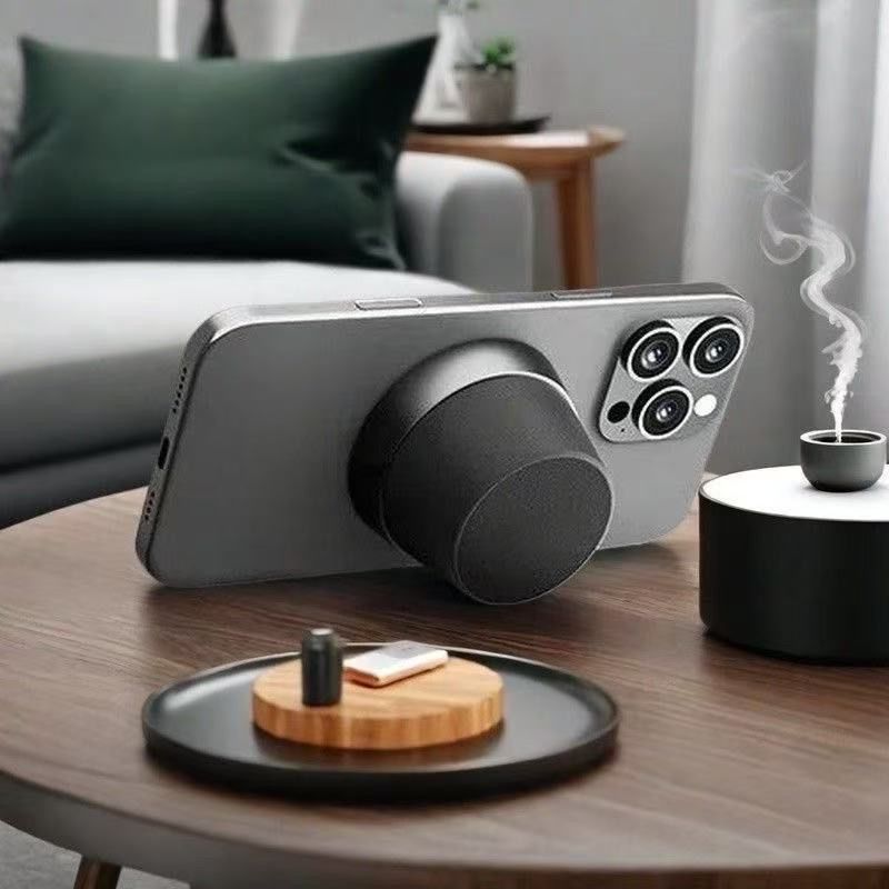 Mini magnetismo inalámbrico Bluetooth sonido con soporte de teléfono portátil pequeño dos en uno altavoces impermeables Amazon