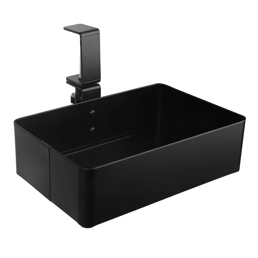 隠し収納バスケット 360 度回転収納ラック パンチフリー メイクアップ メタル収納ボックス デスク下収納ラック