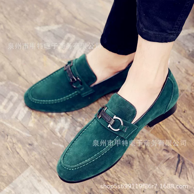 Трансграничная Весенняя Мужская обувь из скрабированной кожи Внешняя торговля, повседневная обувь больших размеров, однослойная обувь, ленивая обувь, уличная модная обувь, мужская обувь