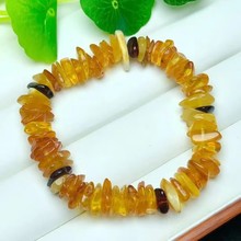 天然琥珀手链原矿波罗的海琥珀手串蜜蜡原石不规则碎石手链批发