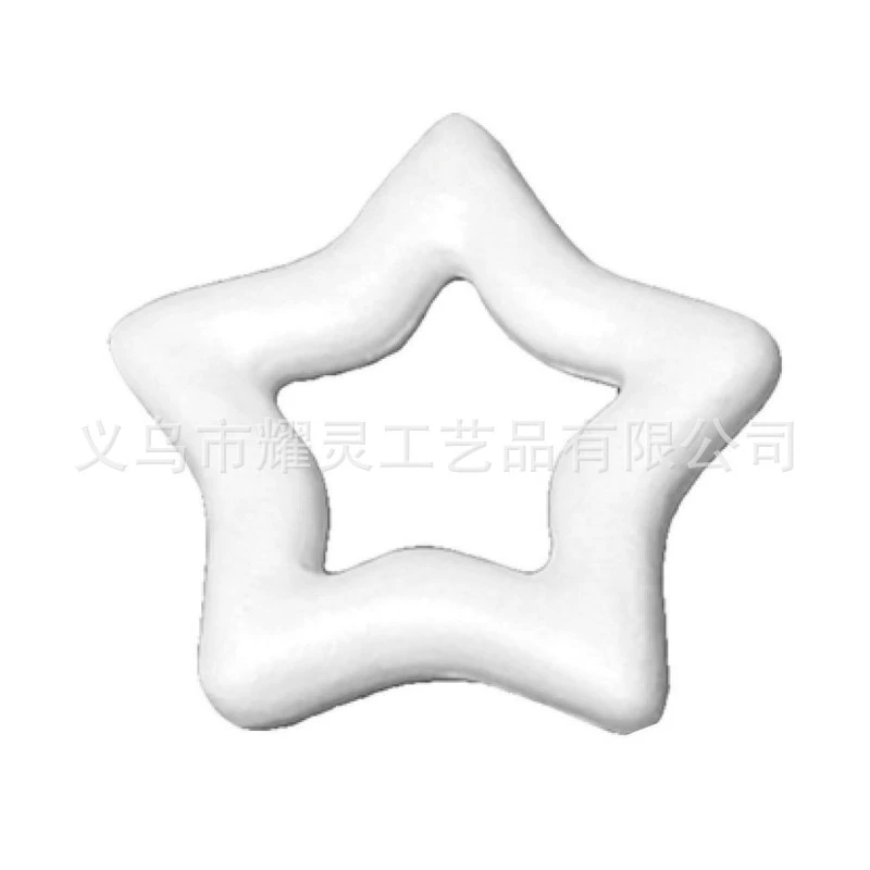 Заводская поставка Пенополистирол полый пятиконечная звезда рождественские украшения DIY материал