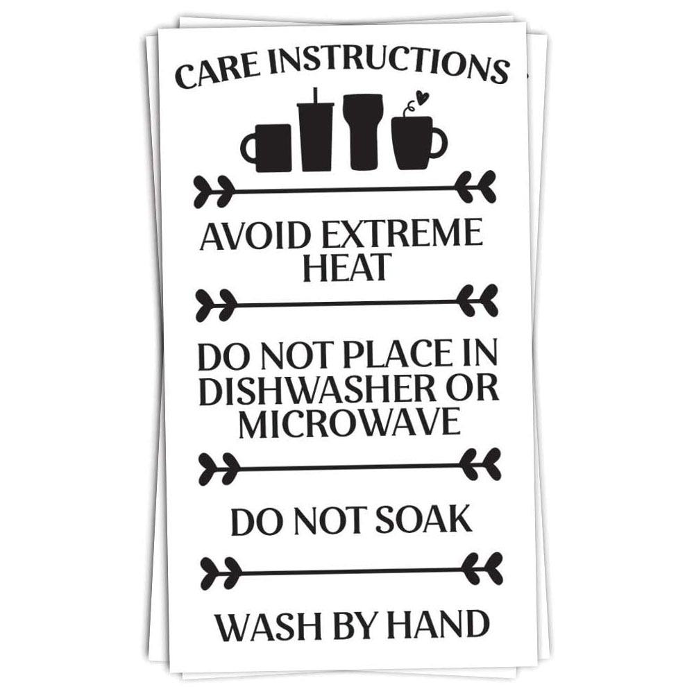 水杯保养卡 说明卡cup care constructions card