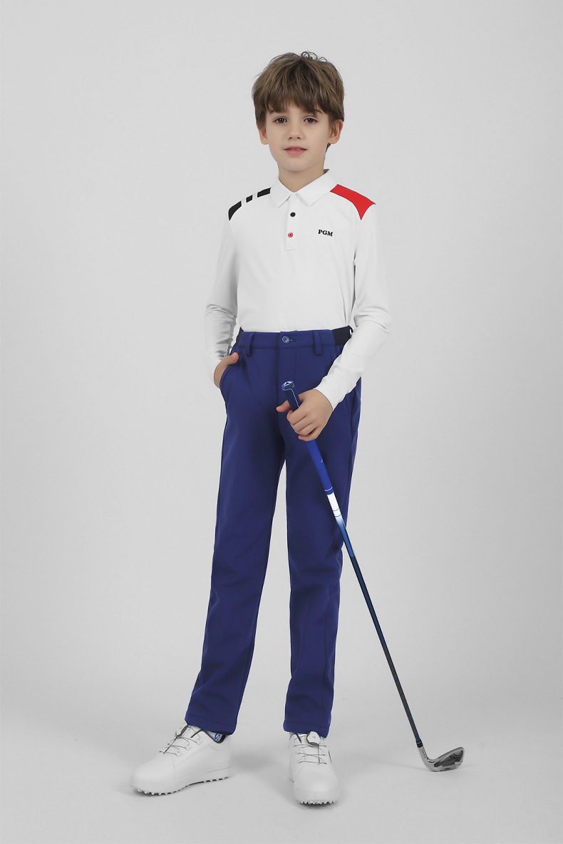 Quần dài thể thao golf bé trai lót nhung dày dặn mùa thu đông — KUZ140-màu xanh hải quân (lót nhung), KUZ140-Trắng (lót nhung), KUZ140-Đen (lót nhung) chi tiết 10