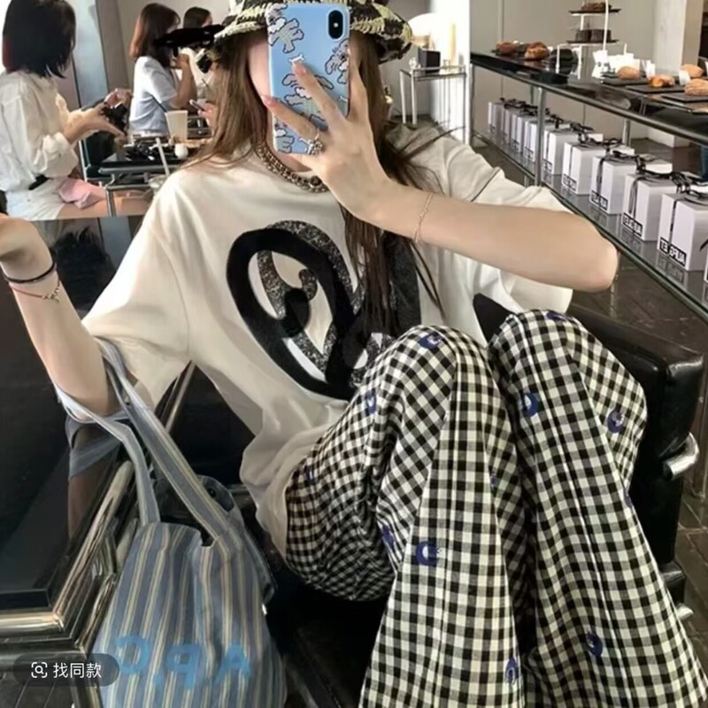 New Soft Pajama Pants Women's Japanese Style Cartoon Cute Trousers Spring and Autumn Simple Women's Loose Home Pants Instagram Style Summer Anti-mosquito