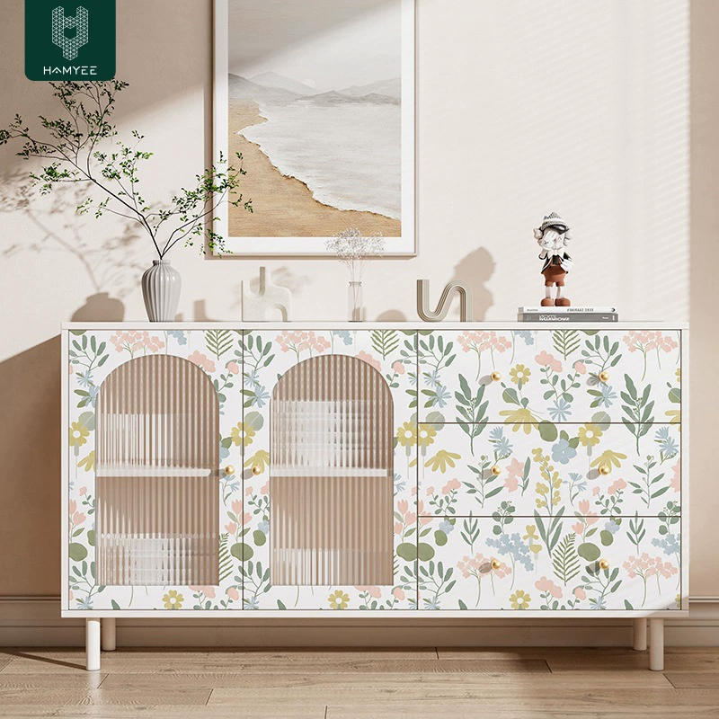 Наклейки для общежития Гардероб Затенение Уродливые цветы Зеленые обои с растениями Самоклеящиеся обои для спальни отеля Утолщенные водонепроницаемые настенные ткани самоклеящиеся