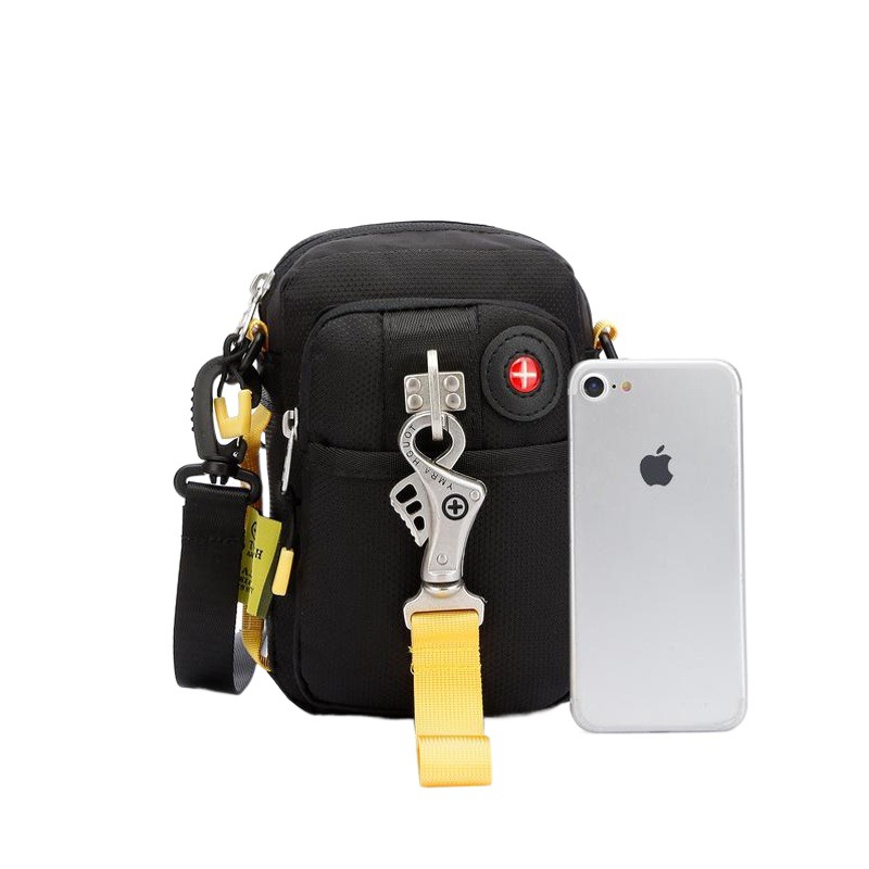 Cross-Border Waterproof Nylon Waist Bag, Multi-Functional Cross-Body Bag, Outdoor Versatile Mobile Phone Bag, Casual Travel Shoulder Bag Wholesale