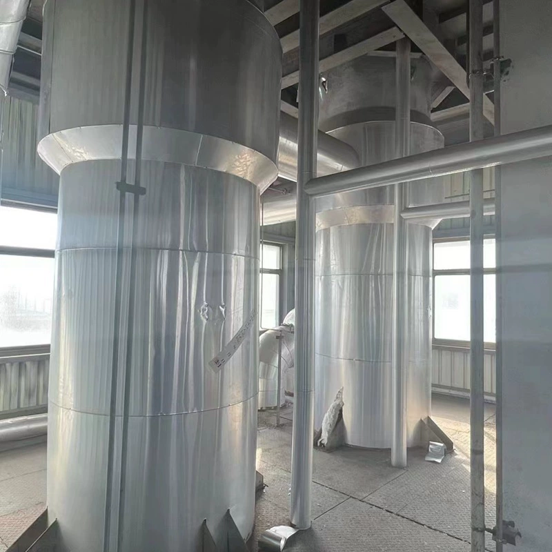 Поставка б/у 8-тонного титанового испарителя MVR, оборудования для очистки сточных вод, концентрированного испарителя с тремя эффектами.