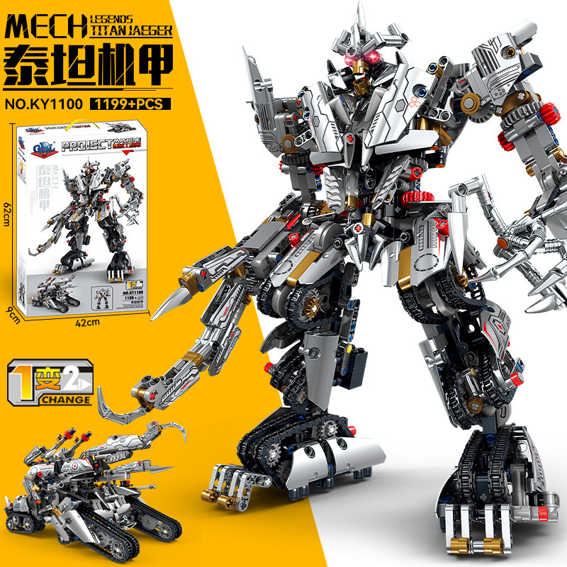 Compatible con Lego kaizhi ky1111 Titan Mech mecánica Tyrannosaurus deformación modelo niños montaje bloques de construcción Juguetes