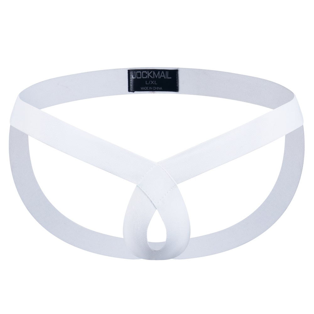 JOCKMAIL ropa interior de los hombres sexy de los hombres de doble Tanga de la cadera de elevación anillo hueco sexy Tanga carta de moda de los hombres