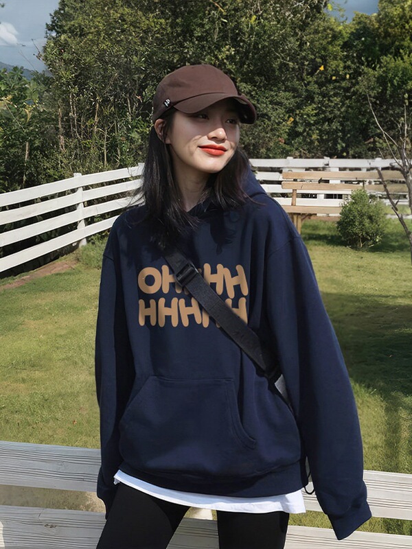 Women's hooded fleece sweatshirt, new autumn and winter style, thickened and loose, casual spring and autumn thin long-sleeve top for women Women's hooded fleece sweatshirt, new autumn and winter style, thickened and loose, casual spring and autumn thin long-sleeve top for women