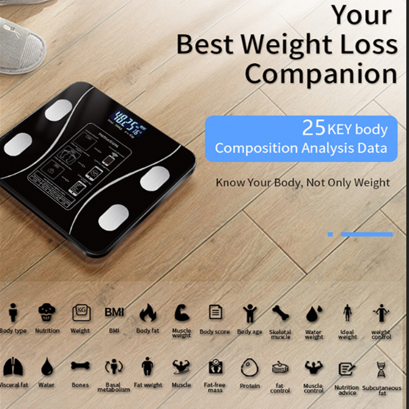 越境人気商品 TEMU Amazon Xiyin Bluetooth対応 大人用体脂肪計 電子体重計 人体計量器 体重計 貿易向け|undefined