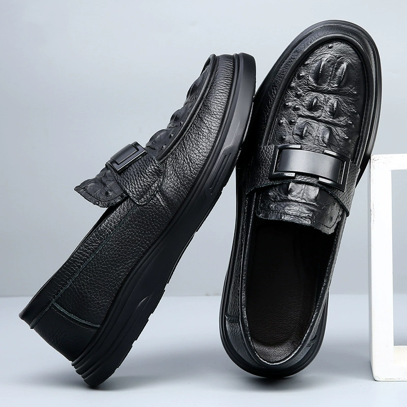 苹果/APPLE Trend loafers, shoes for leisure for leather shoes, natural leather, Korean style