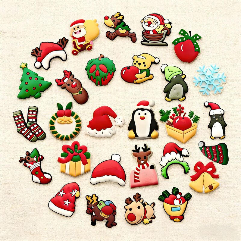 Christmas Themed Clog Shoe Charms DIY Accessories Cartoon Cute Detachable Clog Shoe Buckle Decorations Christmas Themed Clog Shoe Charms DIY Accessories Cartoon Cute Detachable Clog Shoe Buckle Decorations