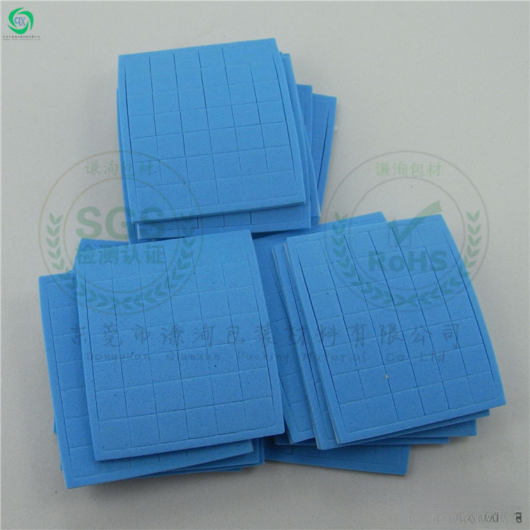 方形蓝色泡棉胶垫 蓝色eva脚垫  高硬度蓝色泡棉方形垫片