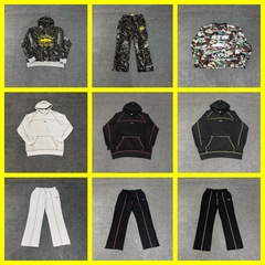 外国貿易ヨーロッパとアメリカのハイストリートファッションブランド Alcatraz カジュアルスポーツスプライシングパーソナライズスウェットシャツフード付き男性と女性のカップル着用