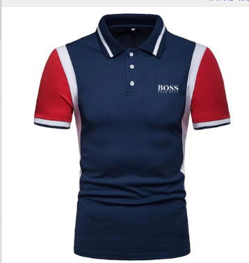 2024 nuevo Aliexpress transfronterizo verano delgado casual de manga corta cremallera estriada solapa camiseta camiseta polo