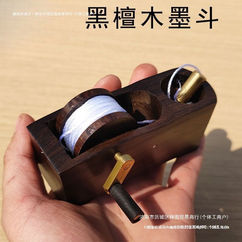 弹线器木匠老式手摇式木井方墨斗线工具木工墨斗画线棉线其他